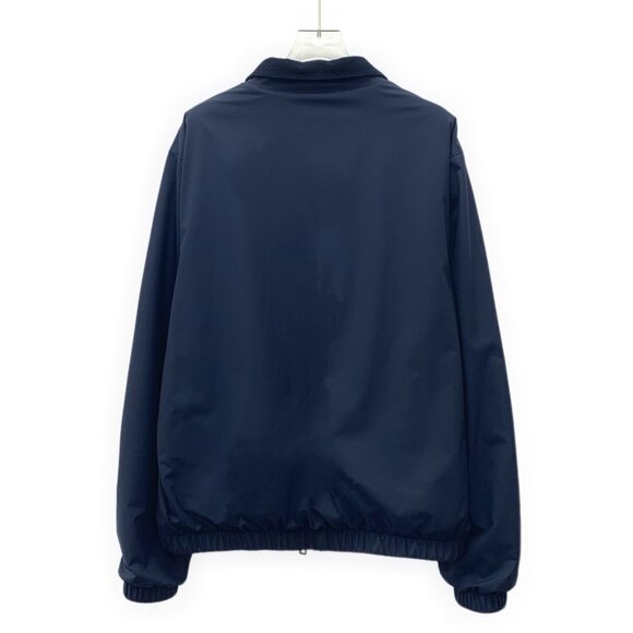 Loro Piana Mens Windmate Bomber Jacket Double-Sided Navy Blue Size 50 L Stand-Up - Picture 6 of 8